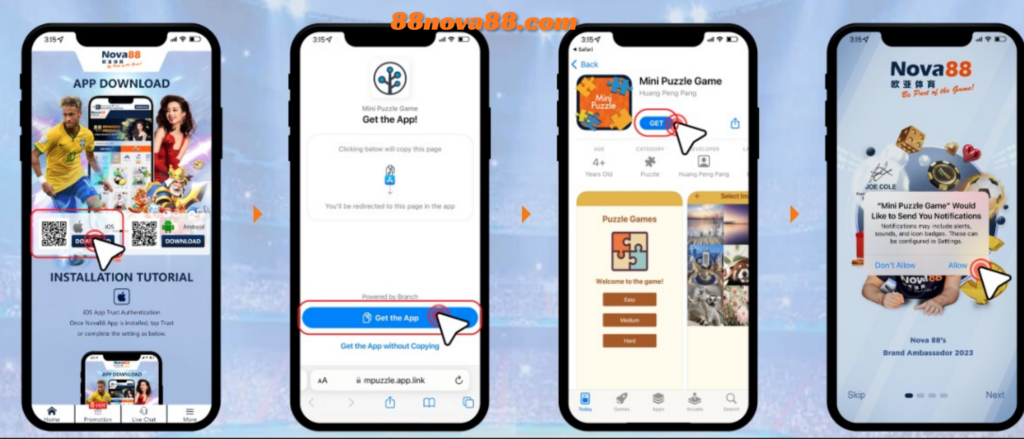 Hướng dẫn tải Nova88 App cho iOS
