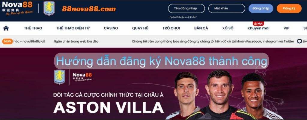 Hướng dẫn đăng ký Nova88 thành công nhanh chóng